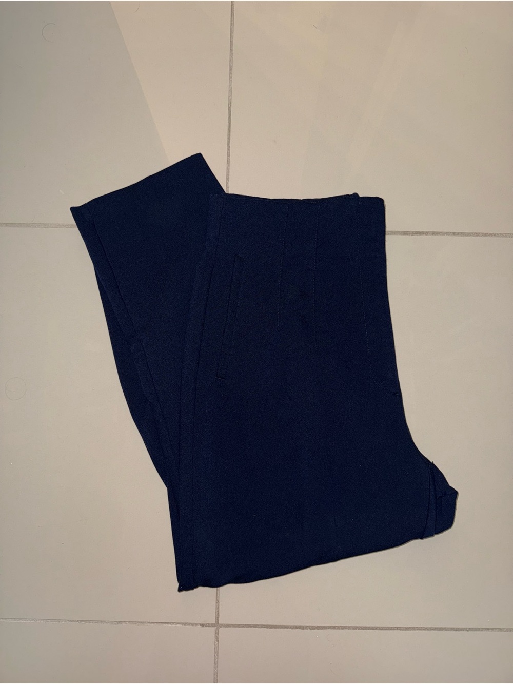 Zara Navy Blue Tailored Trousers